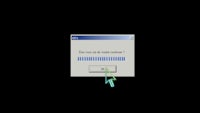 a computer screen with an arrow pointing to a button