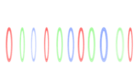 a series of colorful circles on a black background